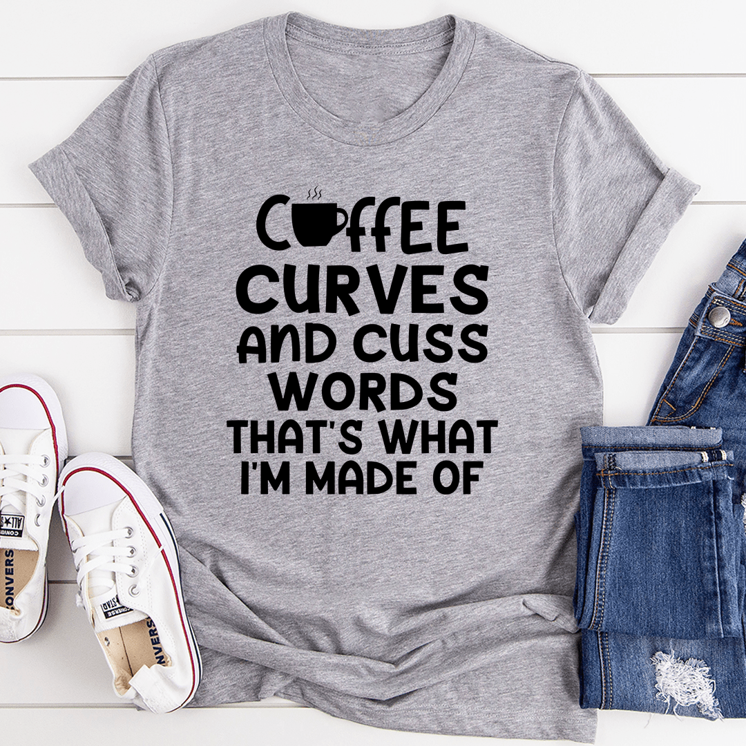 Coffee Curves & Cuss Words Tee - Unisex/Women