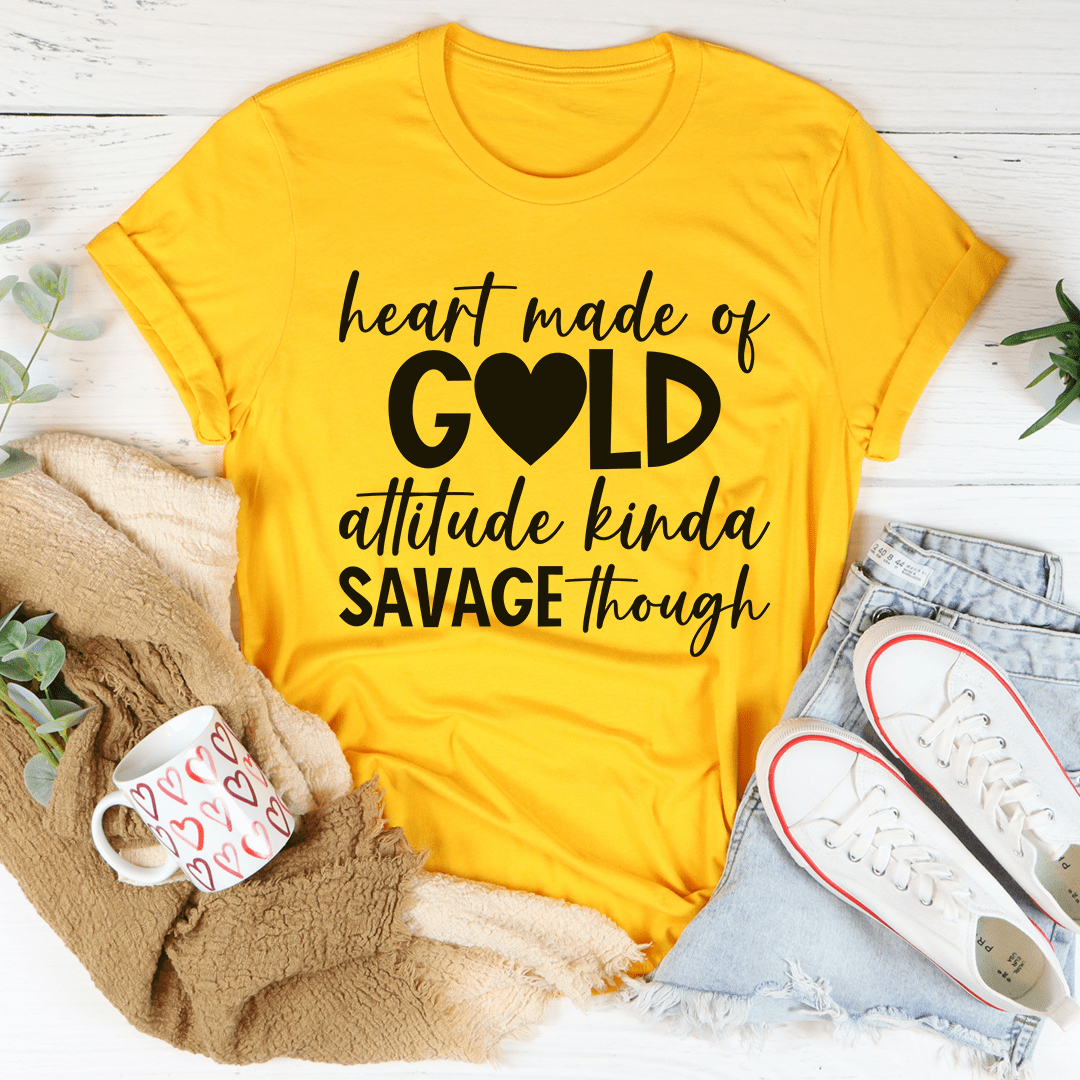 Heart Made Of Gold Tee - Unisex/Women