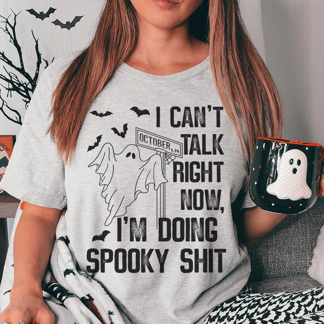 I Can't Talk Right Now Spooky Tee - Unisex/Women