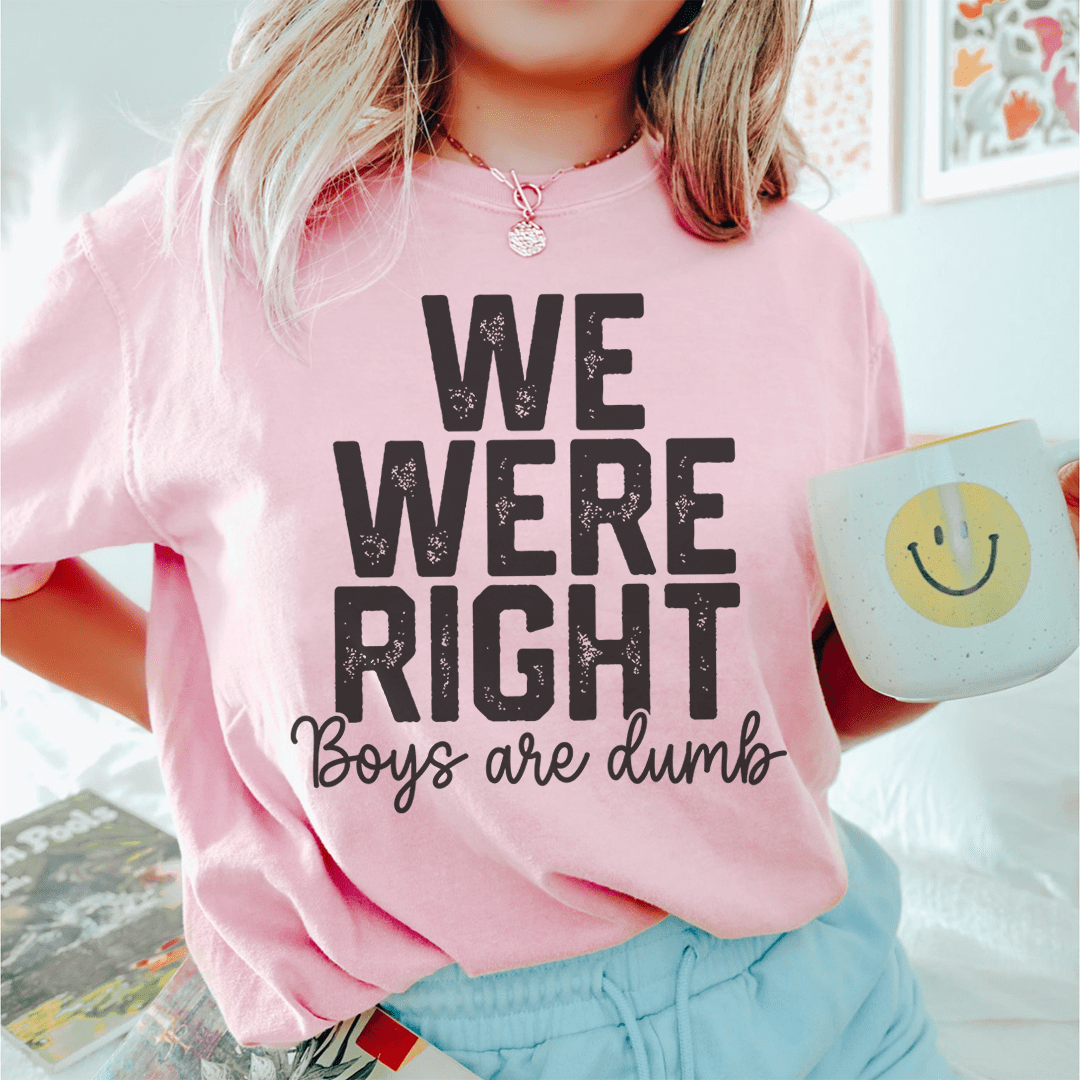 We Were Right Boys Are Dumb Tee - Unisex/Women