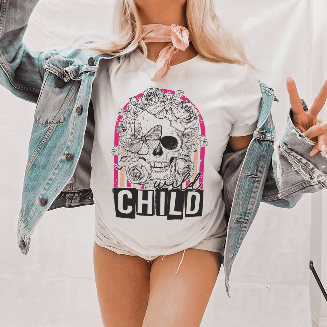 Wild Child Skull Tee - Unisex/Women