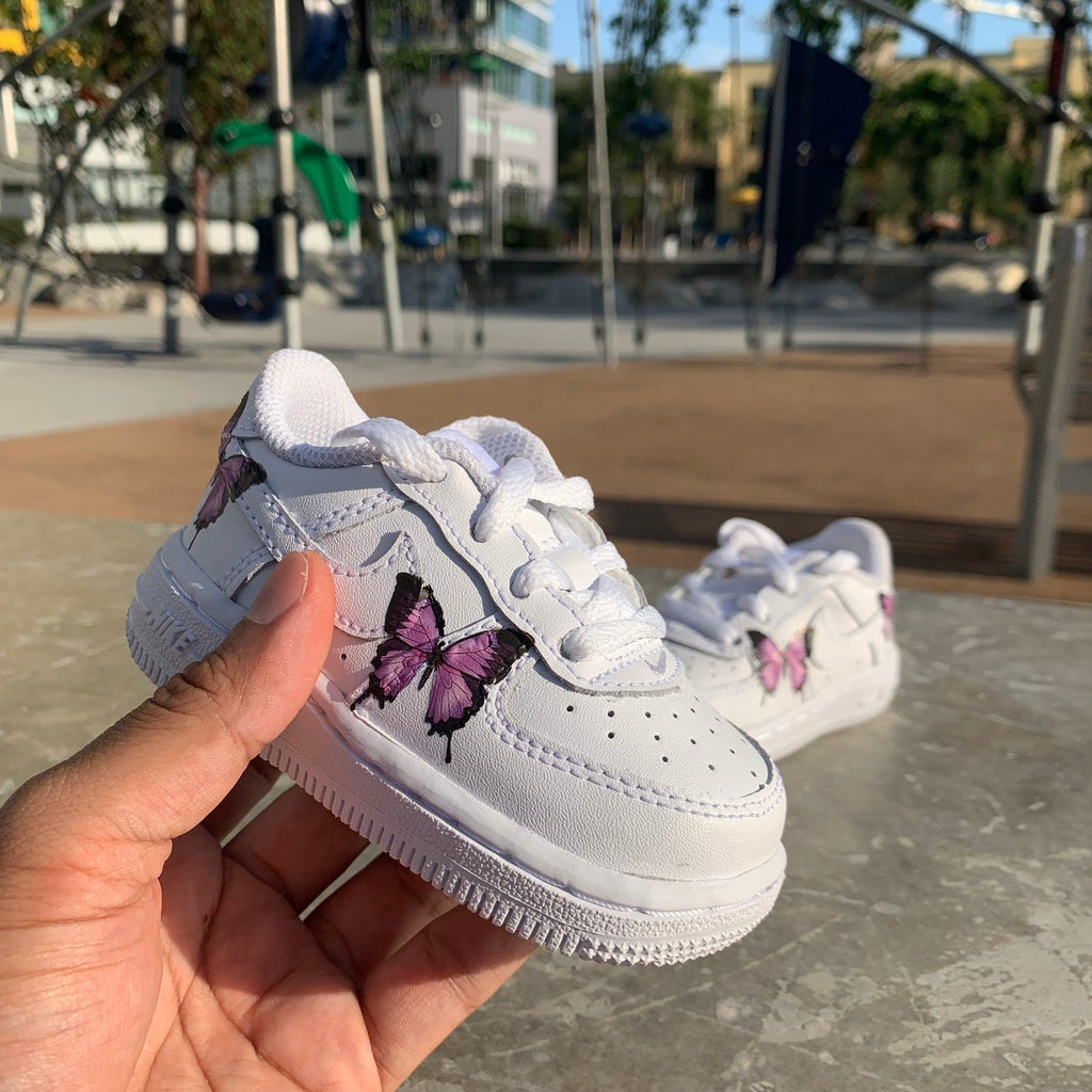pink butterfly air force 1