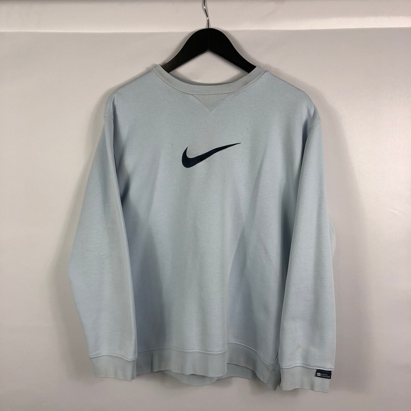 Vintage Nike Sweatshirt in Baby Blue - Women's XL/ Men's M - Vintique ...