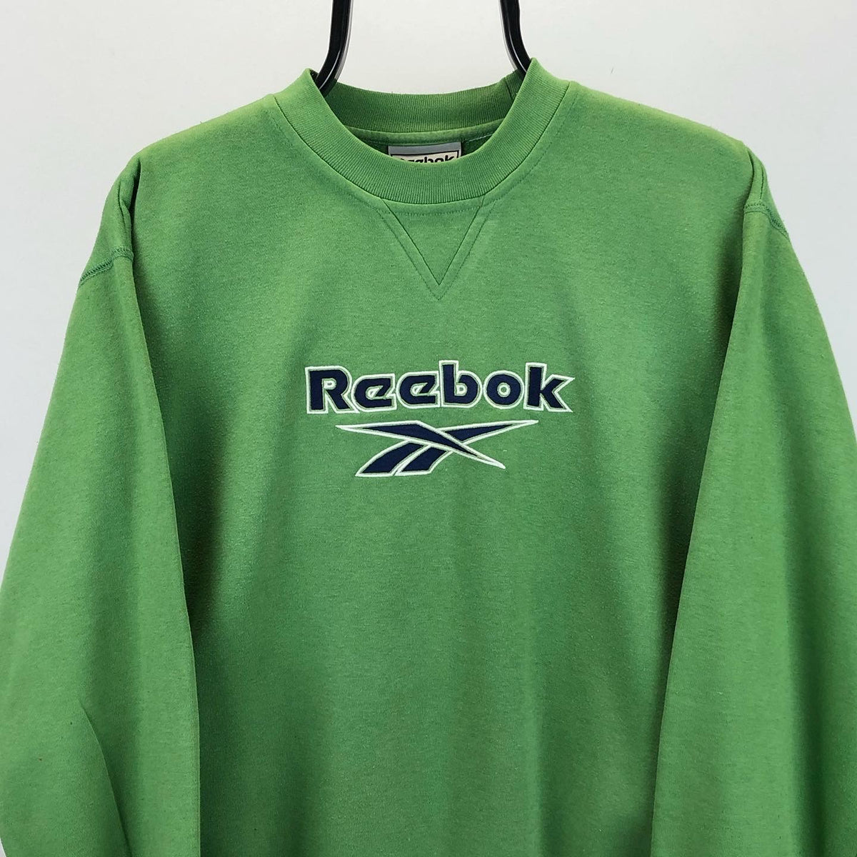 Vintage 90s Reebok Spellout Sweatshirt in Green - Men's Small/Women's ...