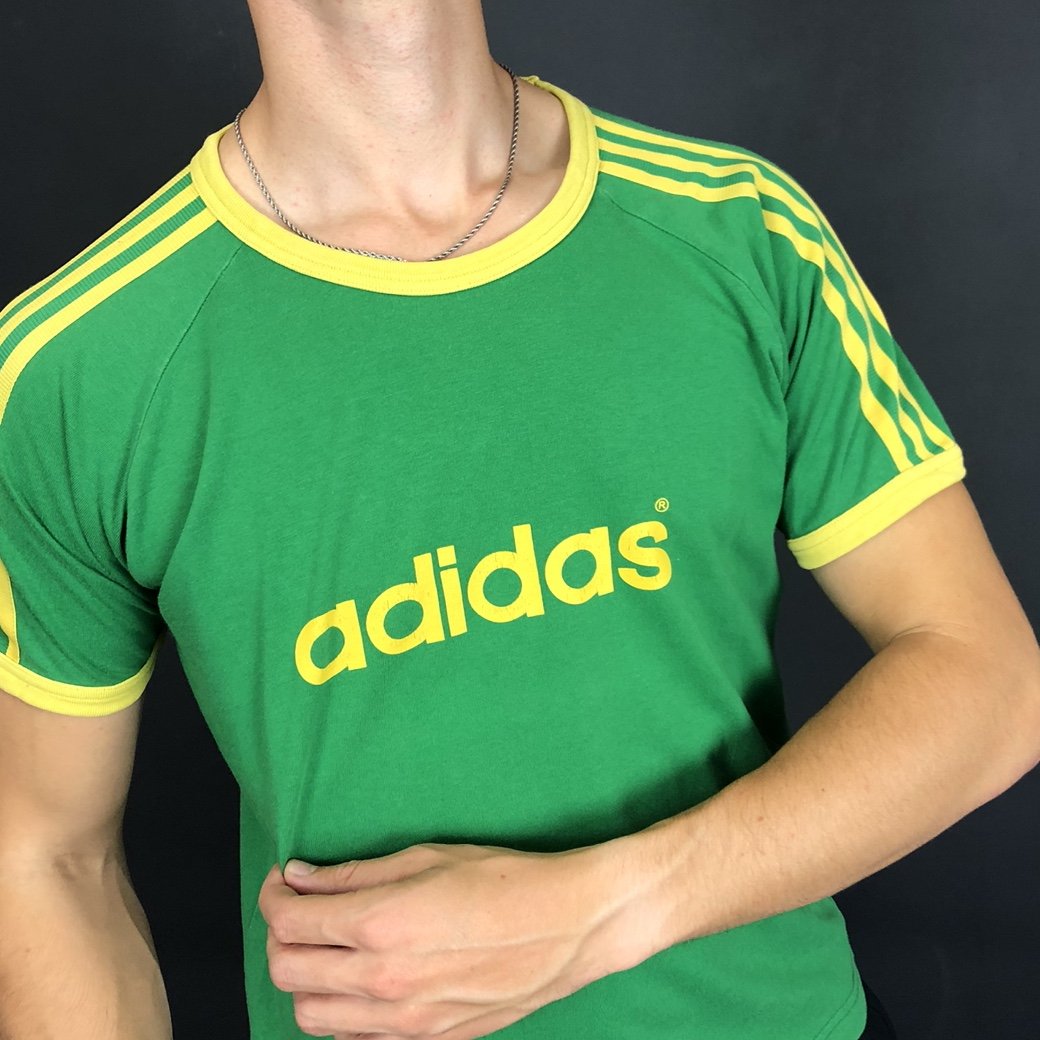 green and yellow adidas t shirt