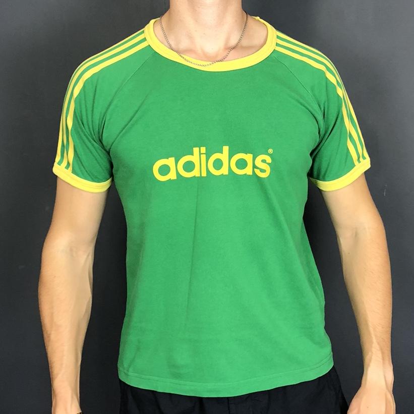 adidas green yellow t shirt