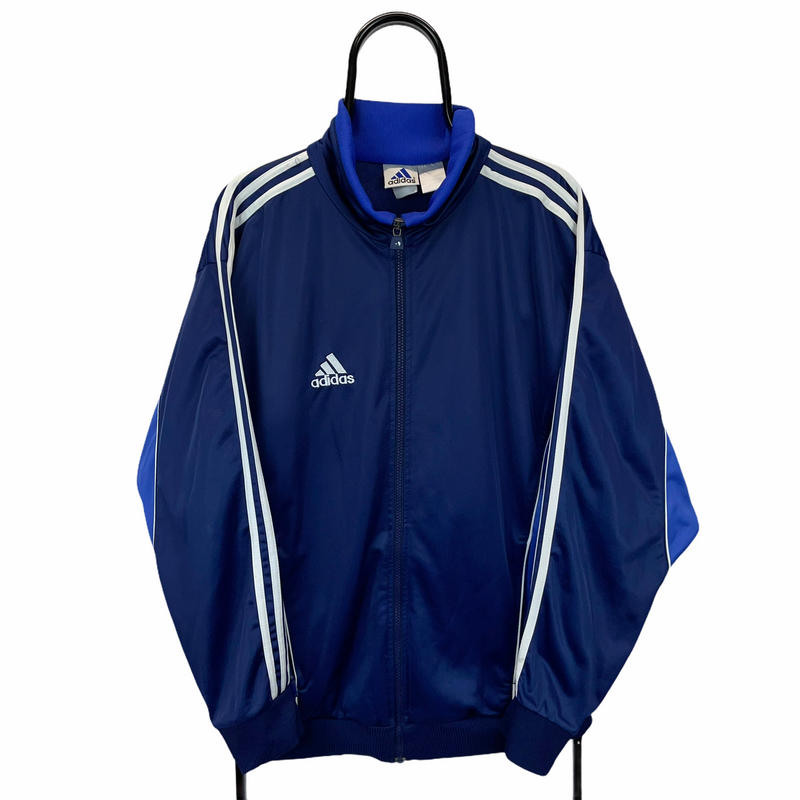 VINTAGE 90S ADIDAS TRACK JACKET IN NAVY, BLUE & WHITE - MEN'S LARGE/WO ...