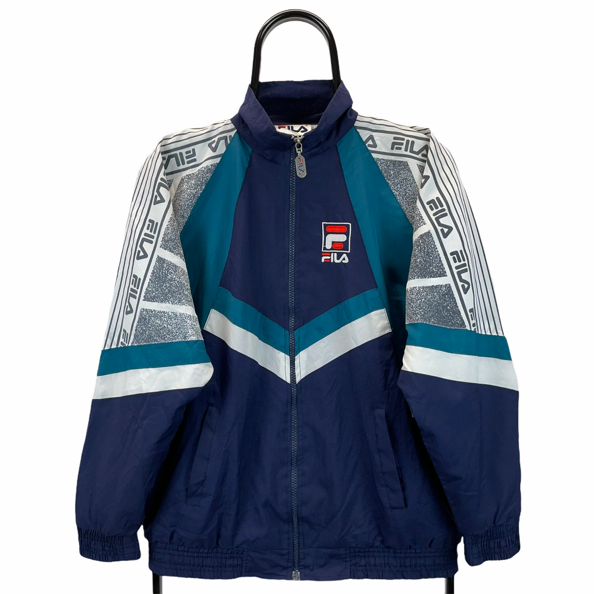 Vintage Fila Repeat Sleeve Track Jacket - Men's Small/Women's - Vintique