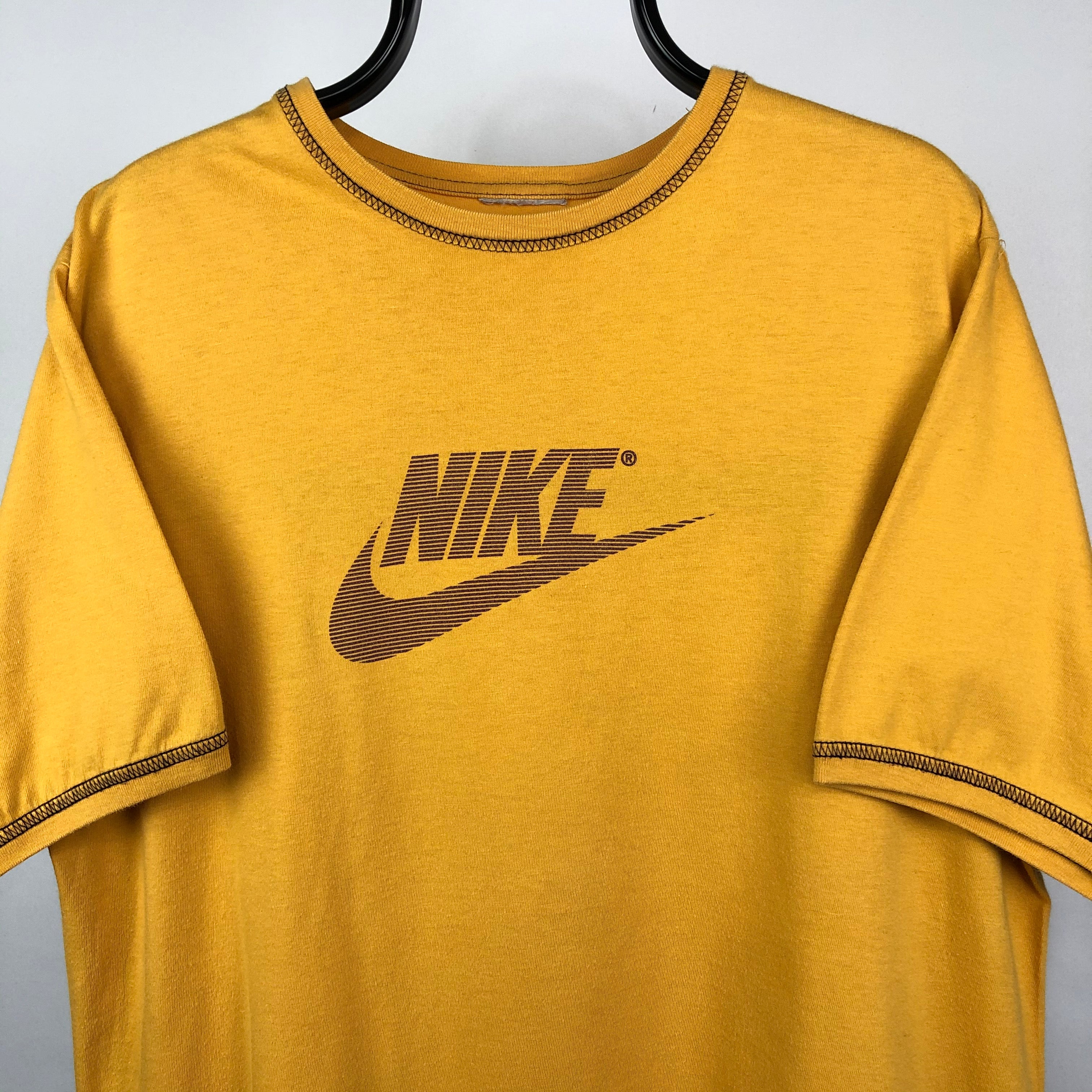 Vintage Nike Spellout Tee in Mustard - Men's Large/Women's XL ...