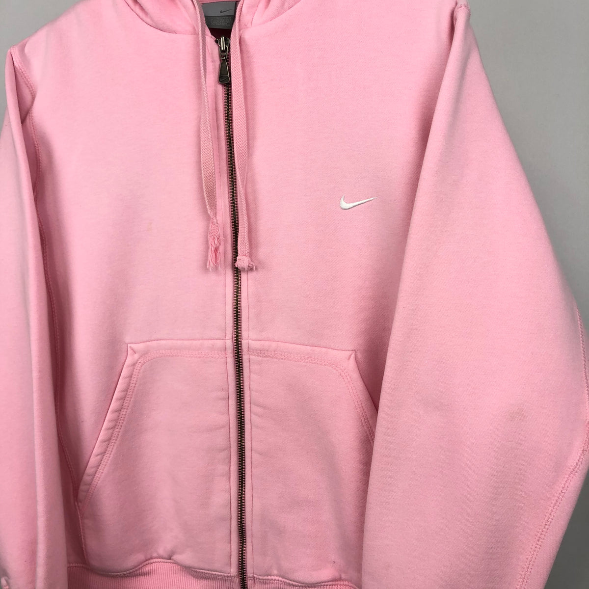 Vintage Nike Zip Up Hoodie in Baby Pink - Men's Small/Women's Medium ...