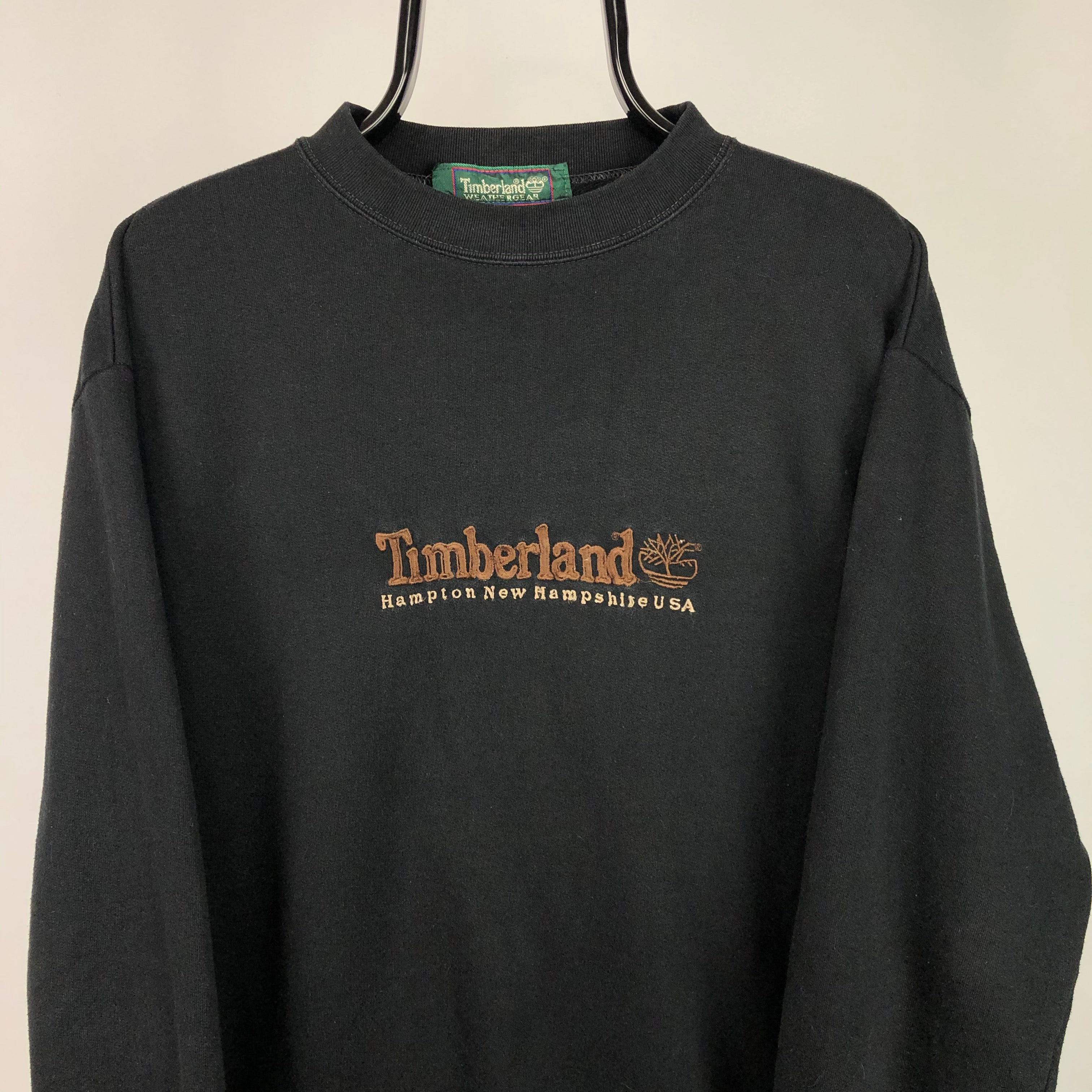 Vintage 90s Timberland Weathergear Sweatshirt in Black/Brown - Men's M ...