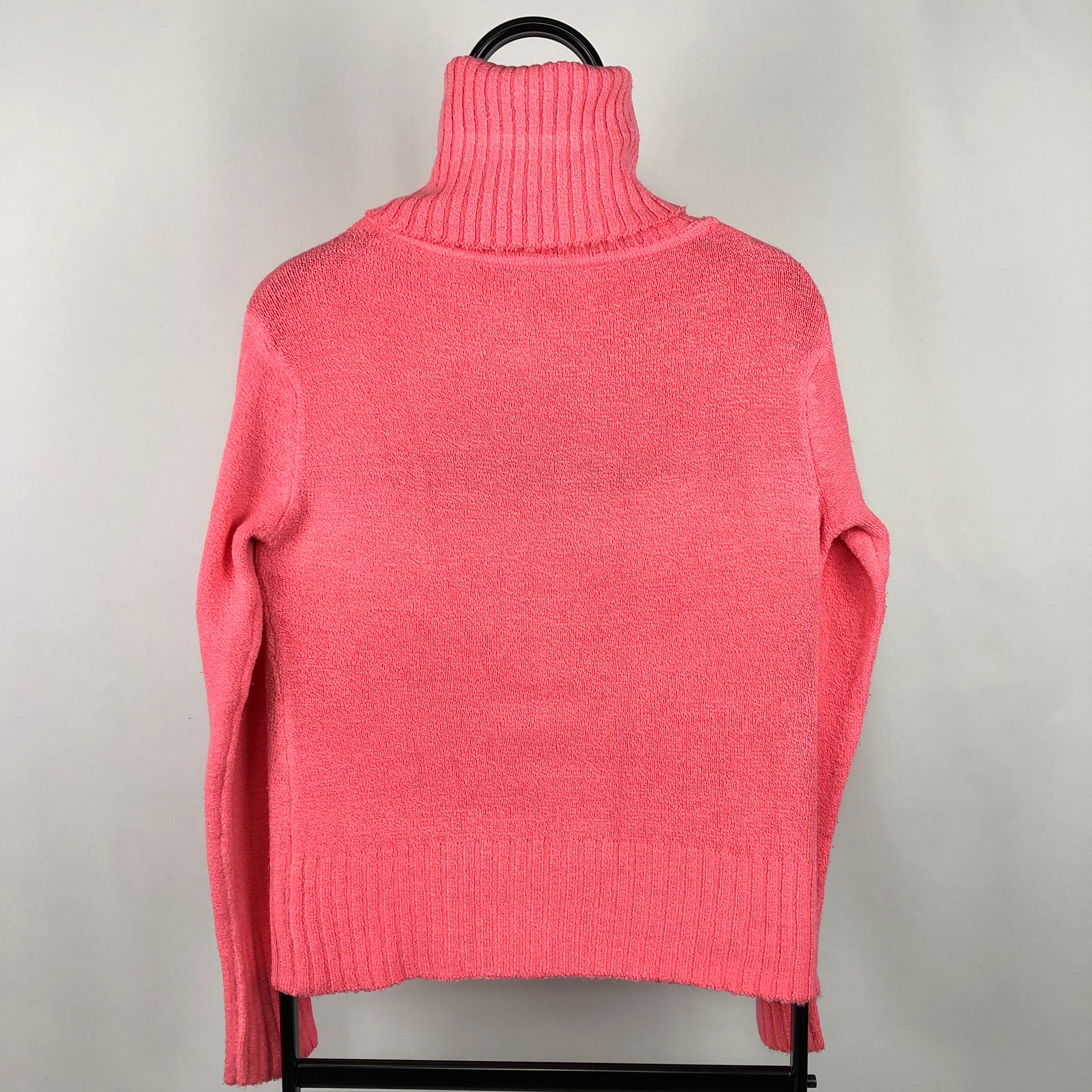 Vintage Nike Roll Neck Jumper in Pink - Men's Small/Women's Medium ...