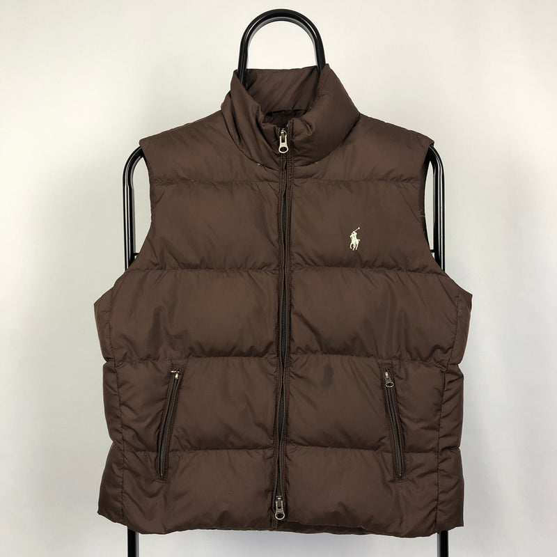 Polo Ralph Lauren Gilet in Brown - Women's Small - Vintique Clothing