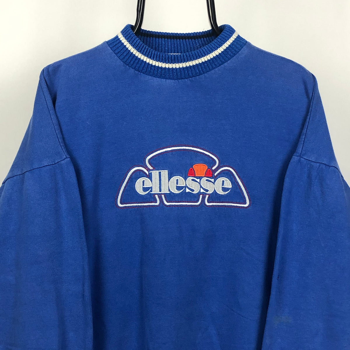Vintage Ellesse Spellout Sweatshirt in Blue - Men's Medium/Women's Lar ...