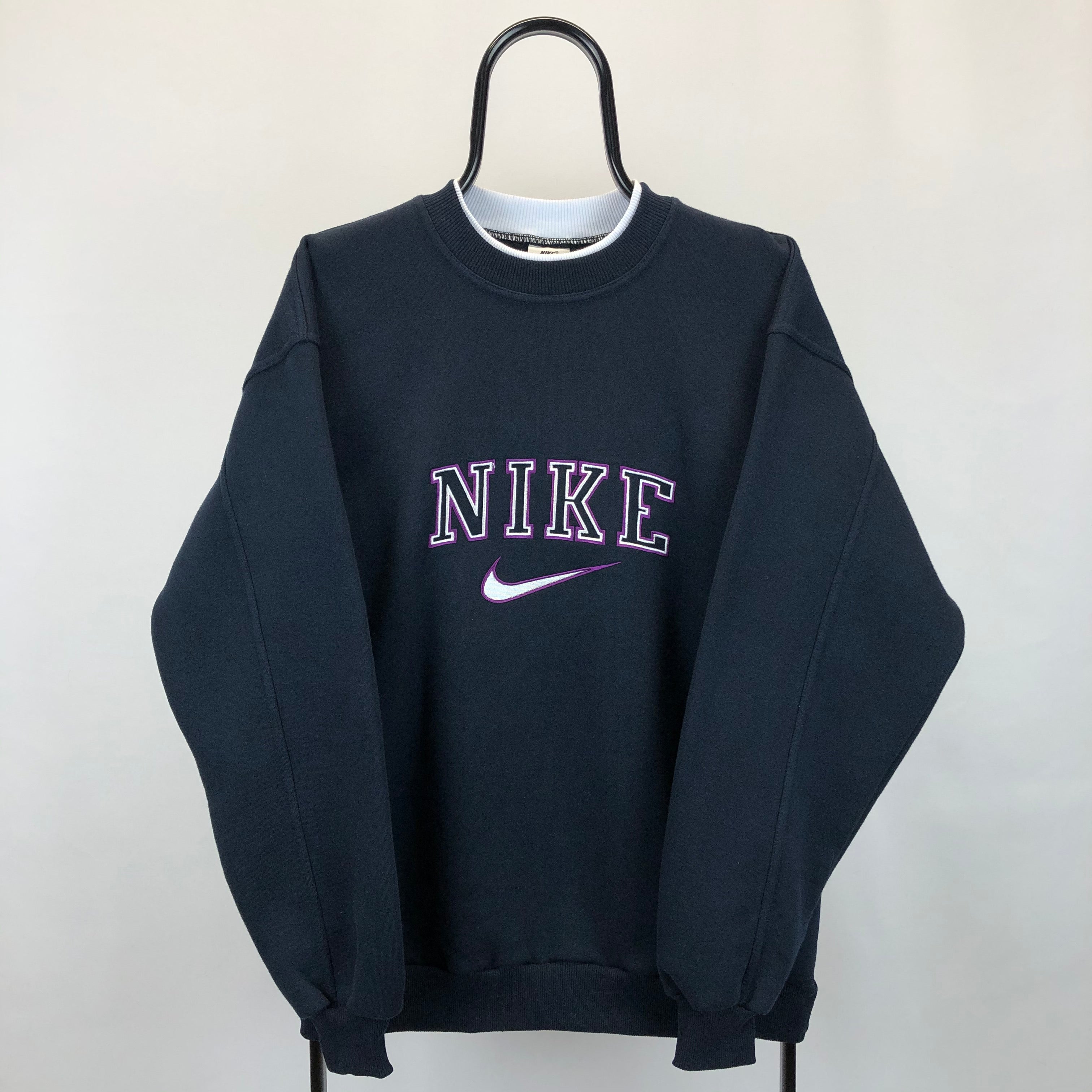 Nike Spellout Sweatshirt in Navy/Purple - Men's Medium/Women's Large ...