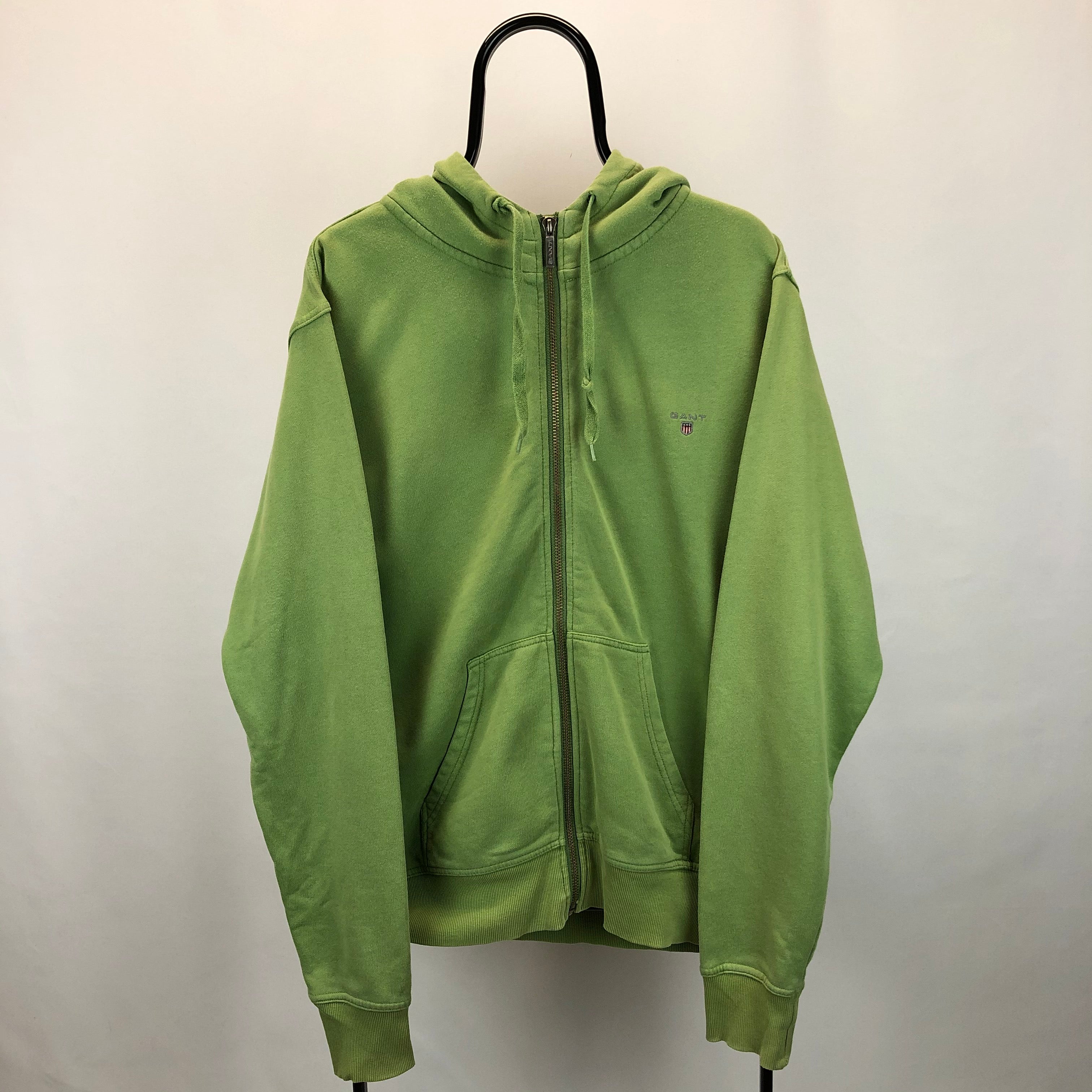 Vintage Gant Zip Up Hoodie in Forest Green - Men's Large/Women's XL ...