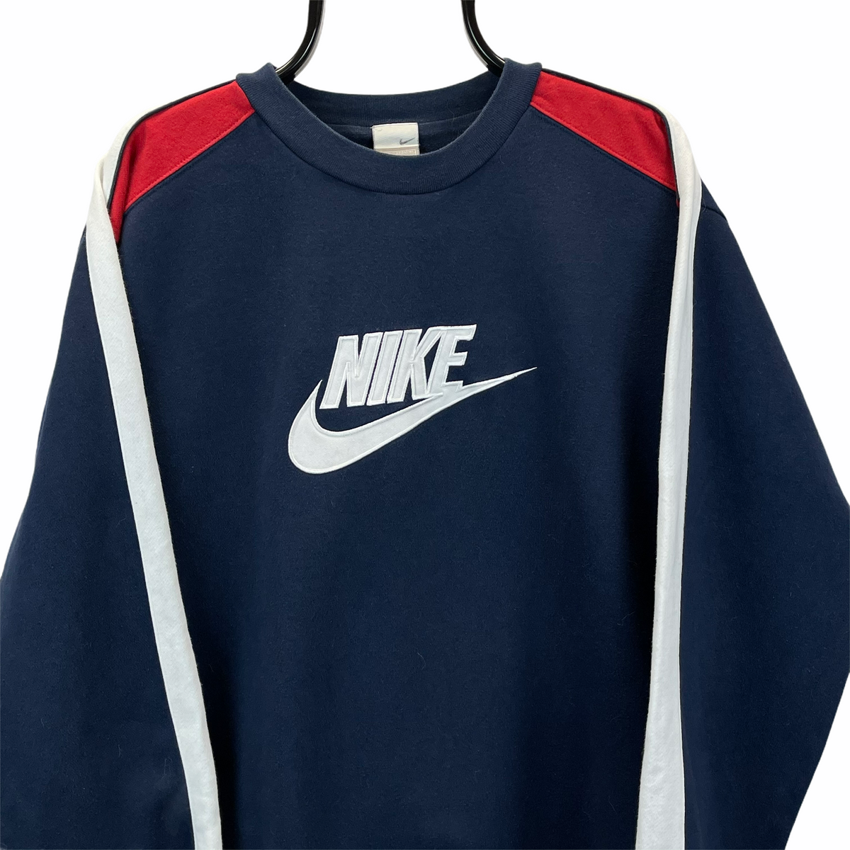 nike red white and blue sweatshirt