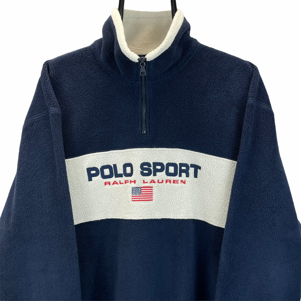 navy blue polo zip up