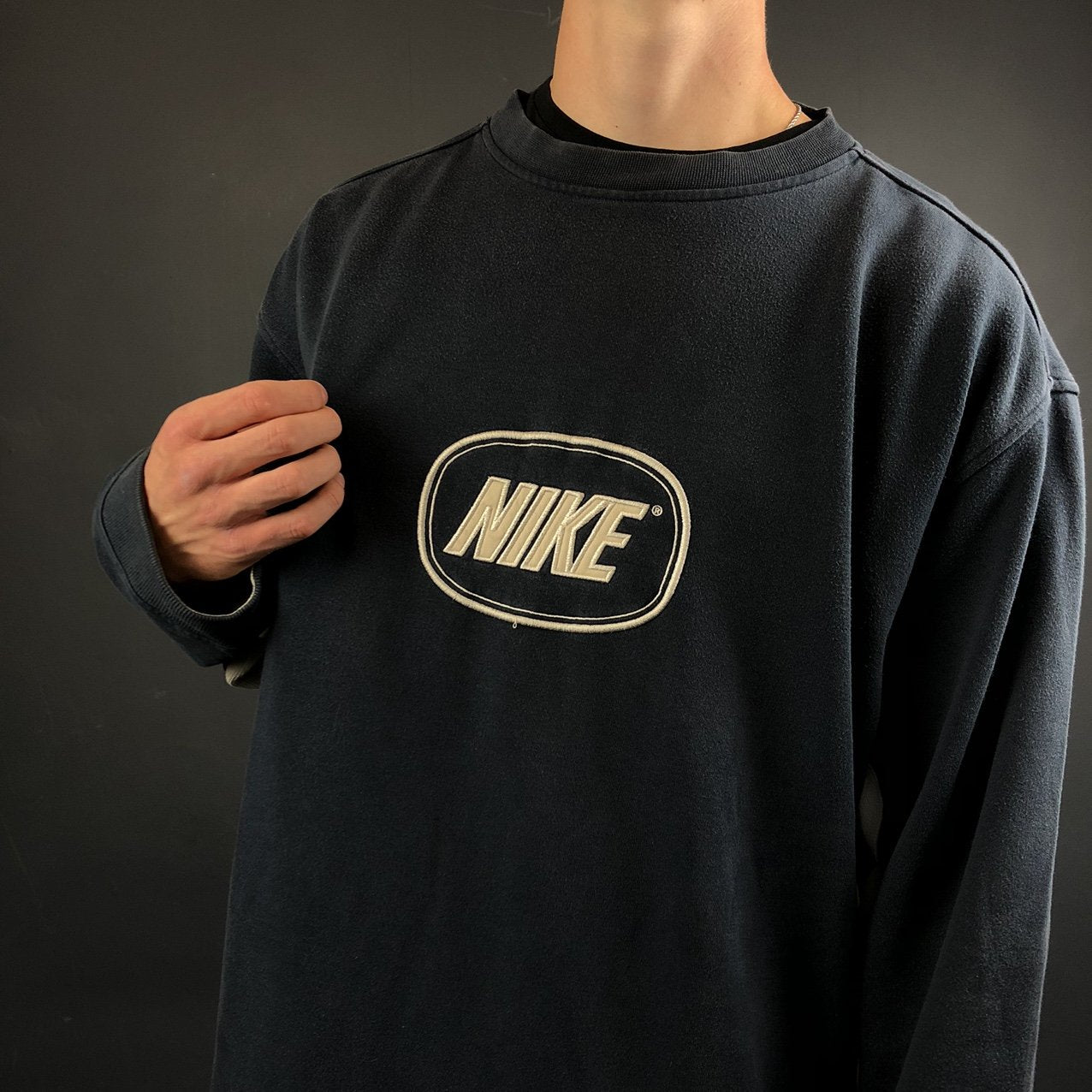 nike spell out sweatshirt vintage