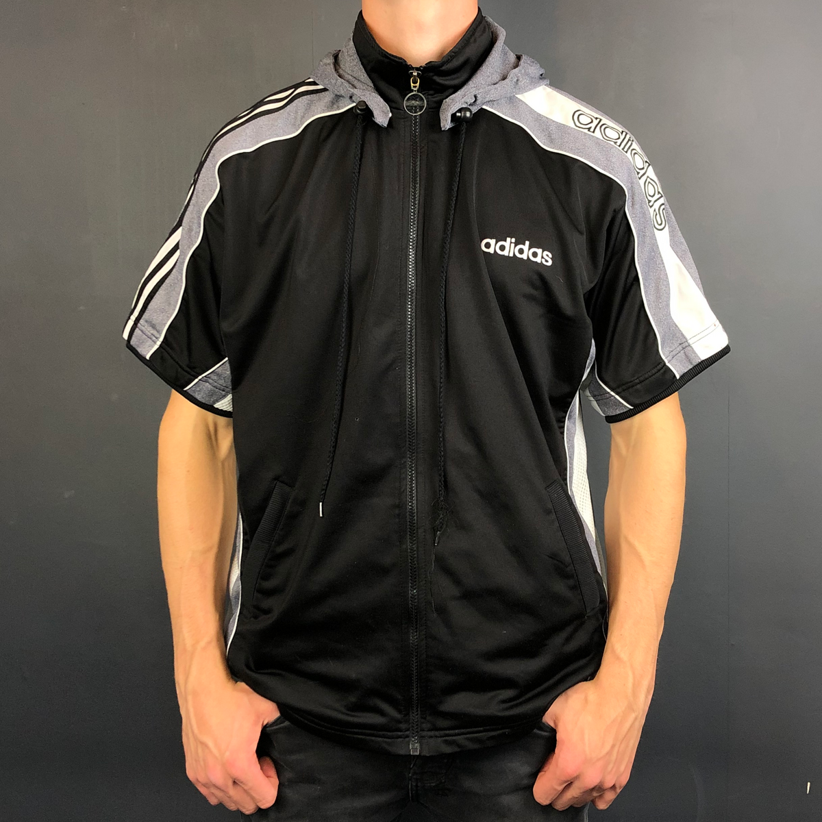 adidas short sleeve track jacket