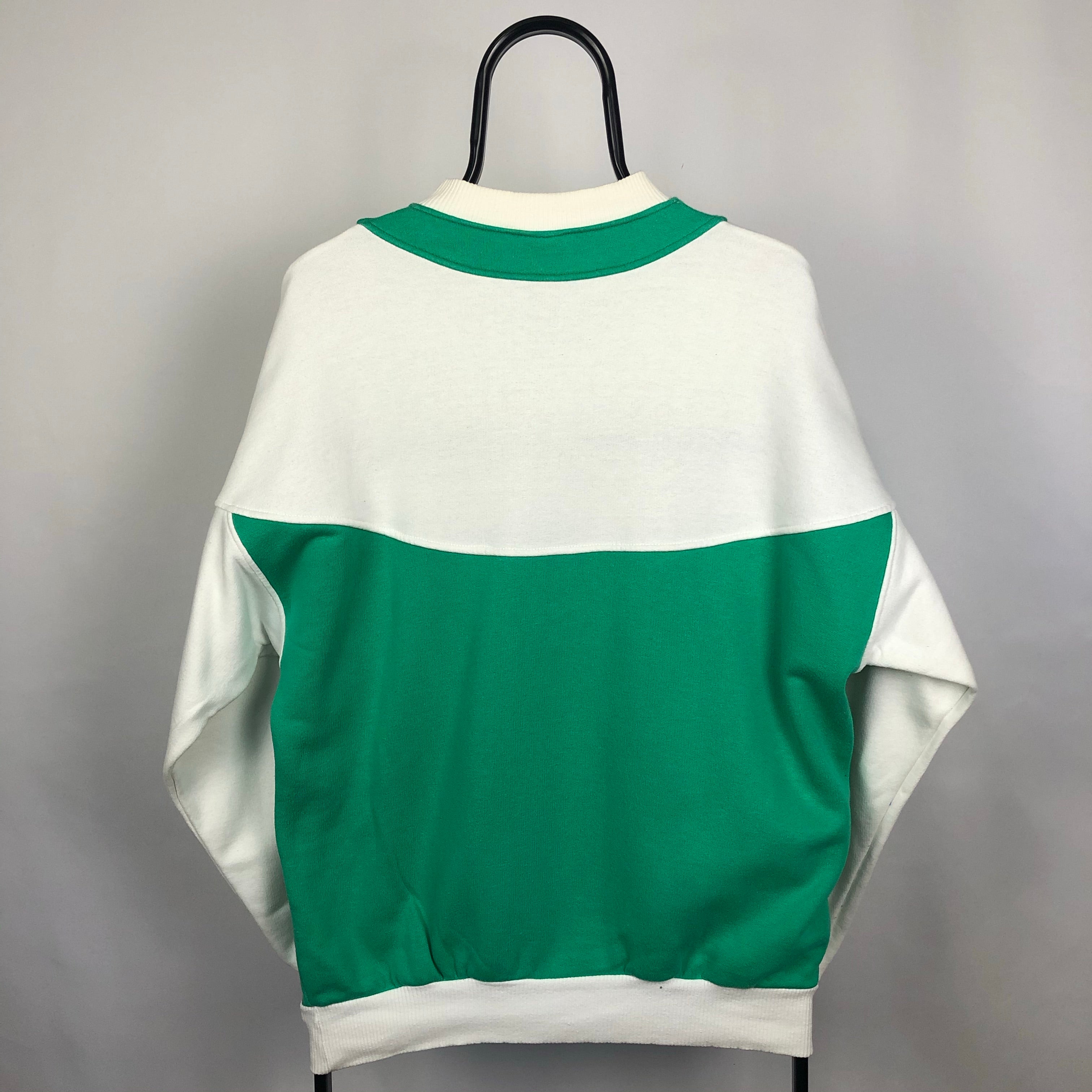 Vintage Puma Zip Up Sweatshirt in Green & White - Men’s Medium/Women’s ...