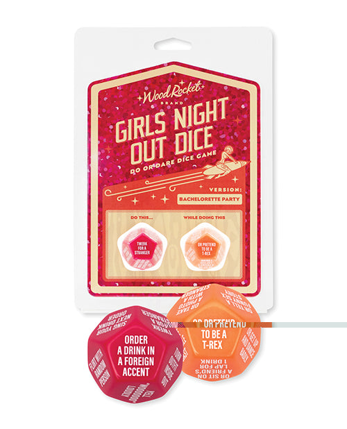 'wood Rocket Girls Night Out Do Or Dare Dice Game - Red
