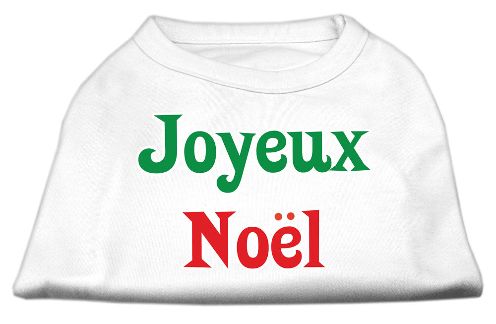 Joyeux Noel Screen Print Shirts White Xl