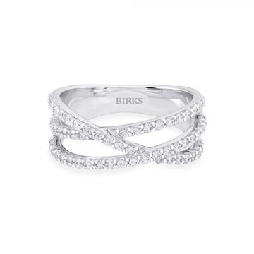 Birks 18K White Gold Rosée du Matin Multi Strand Diamond Ring Size 7 –  Touch of Gold Fine Jewellery - An Official Rolex Retailer