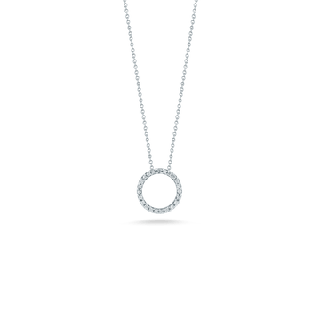 Roberto Coin 18K White Gold Mini Heart Diamond Necklace – Touch of 