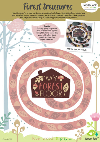 forest floor printable nature craft activity