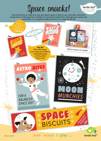 space food printable activity for children