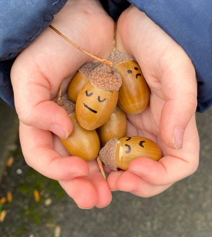 craft ideas for children acorn hunting
