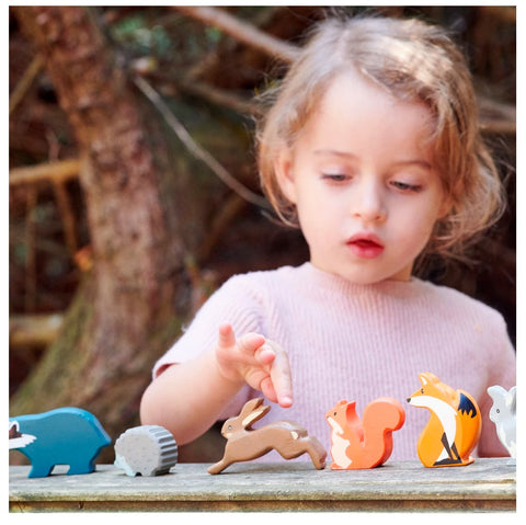 wooden toy animals woodland friends for children