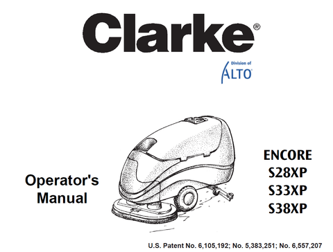 Clarke Encore Parts manual 