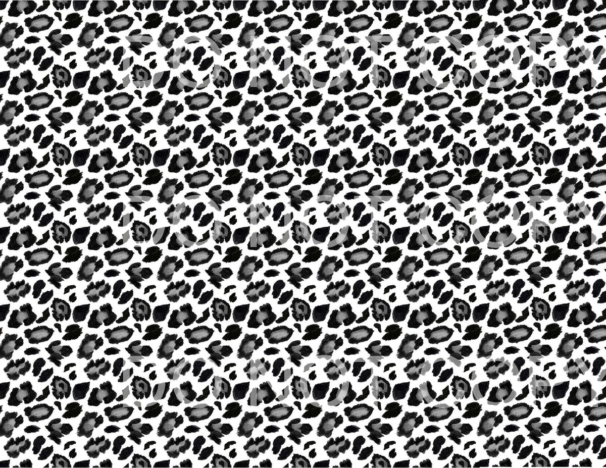 Black and Gray Leopard Print Full Sheet Sublimation Transfer - SUBLIMA ...