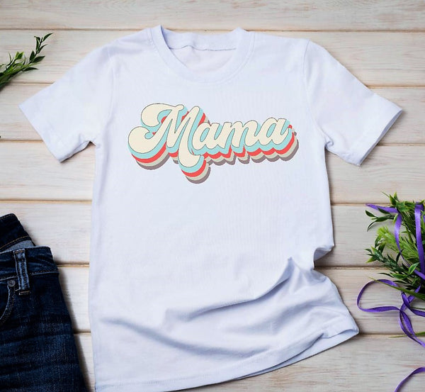 Mama Retro Font Western Colors Sublimation Transfer – Shy Screen Print ...