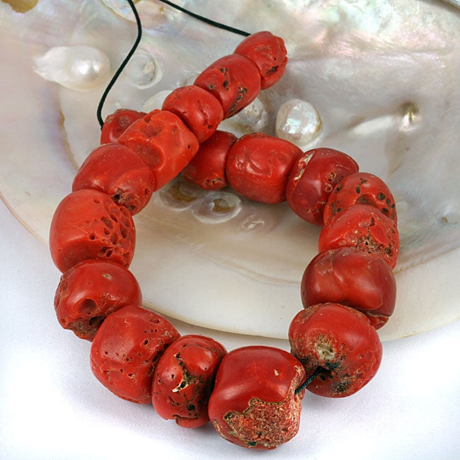 natural coral beads