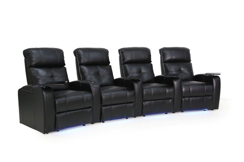 curved leather theater seating