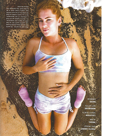 Yoga Hawaii Magazine Article About Arebesk Grip Socks