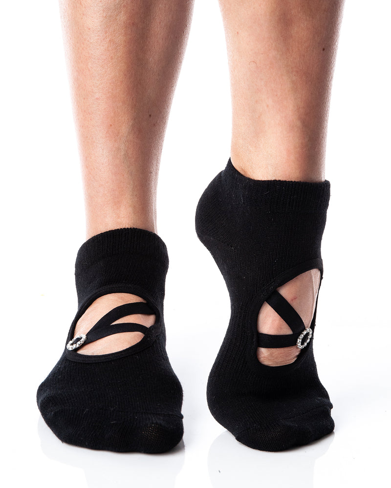 Grip Sock - Bar Method X Shashi Sparkle Sock - Black