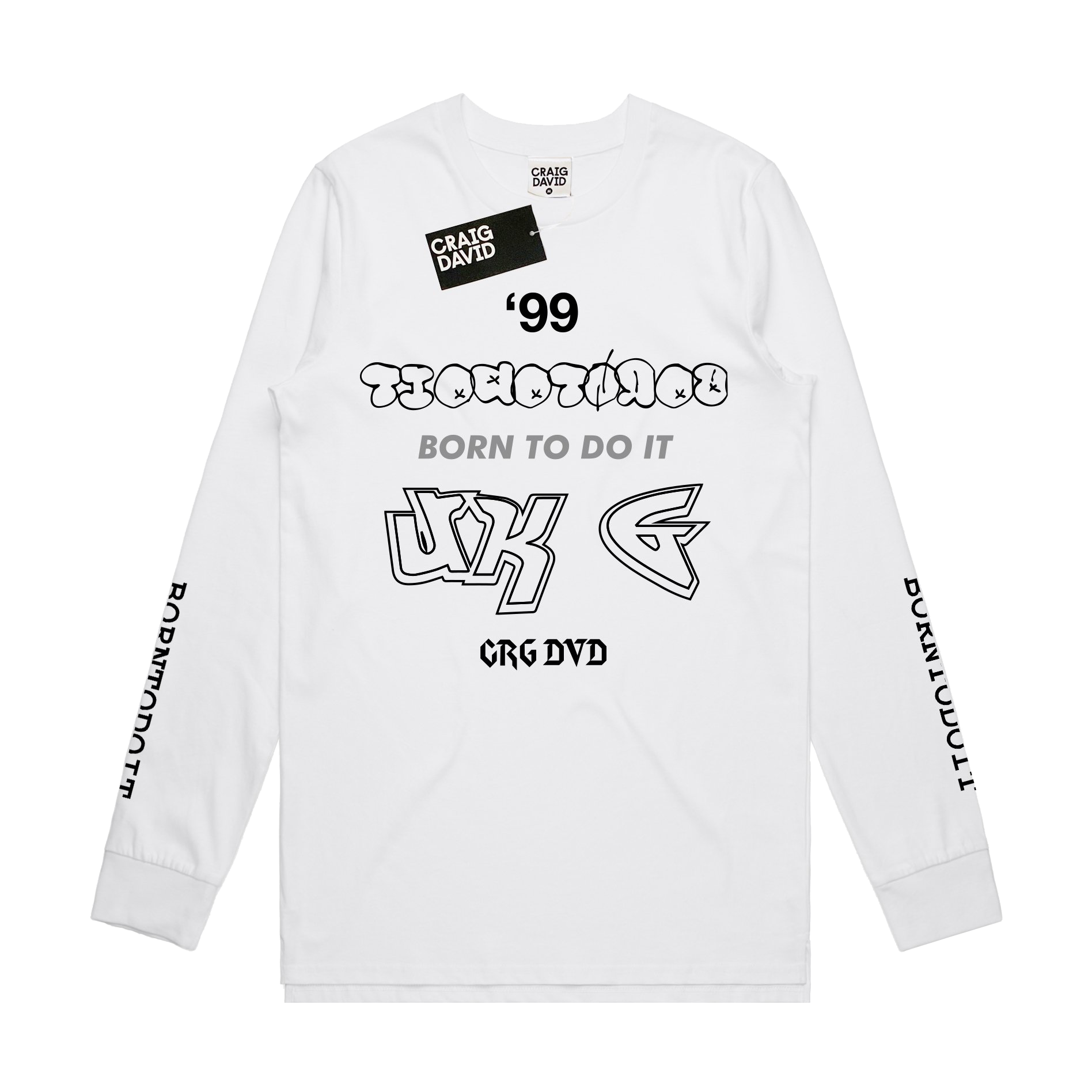 'Born To Do It' White Long-Sleeve T-Shirt - Craig David product image