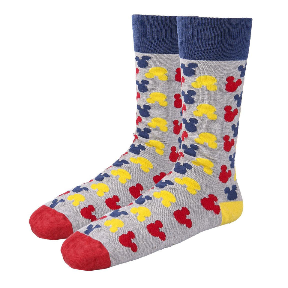 Socks Mickey Mouse Unisex 3 pairs (One size (36-41))
