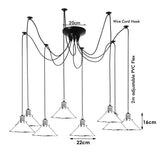 LEDSone Industrial Vintage Chandelier Spider Light 8-Wege-Deckenpendelleuchten