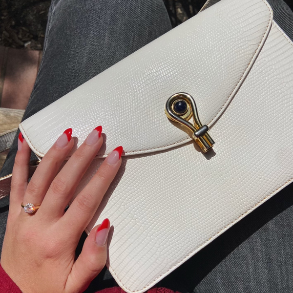 Vintage White Gucci Bag