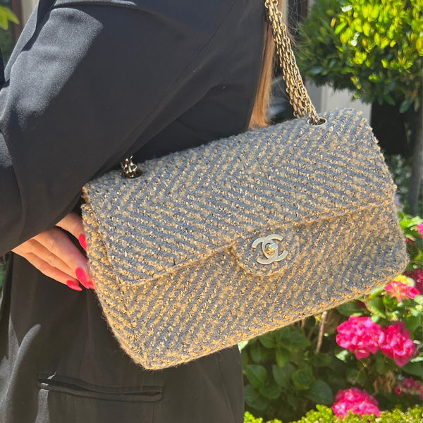 Chanel Tweed Flap Handbag