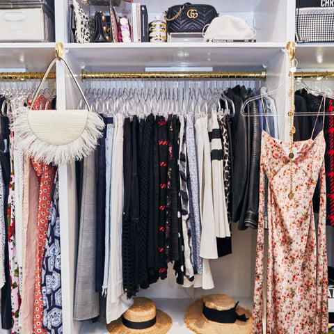 Beautiful and organized closet, by color