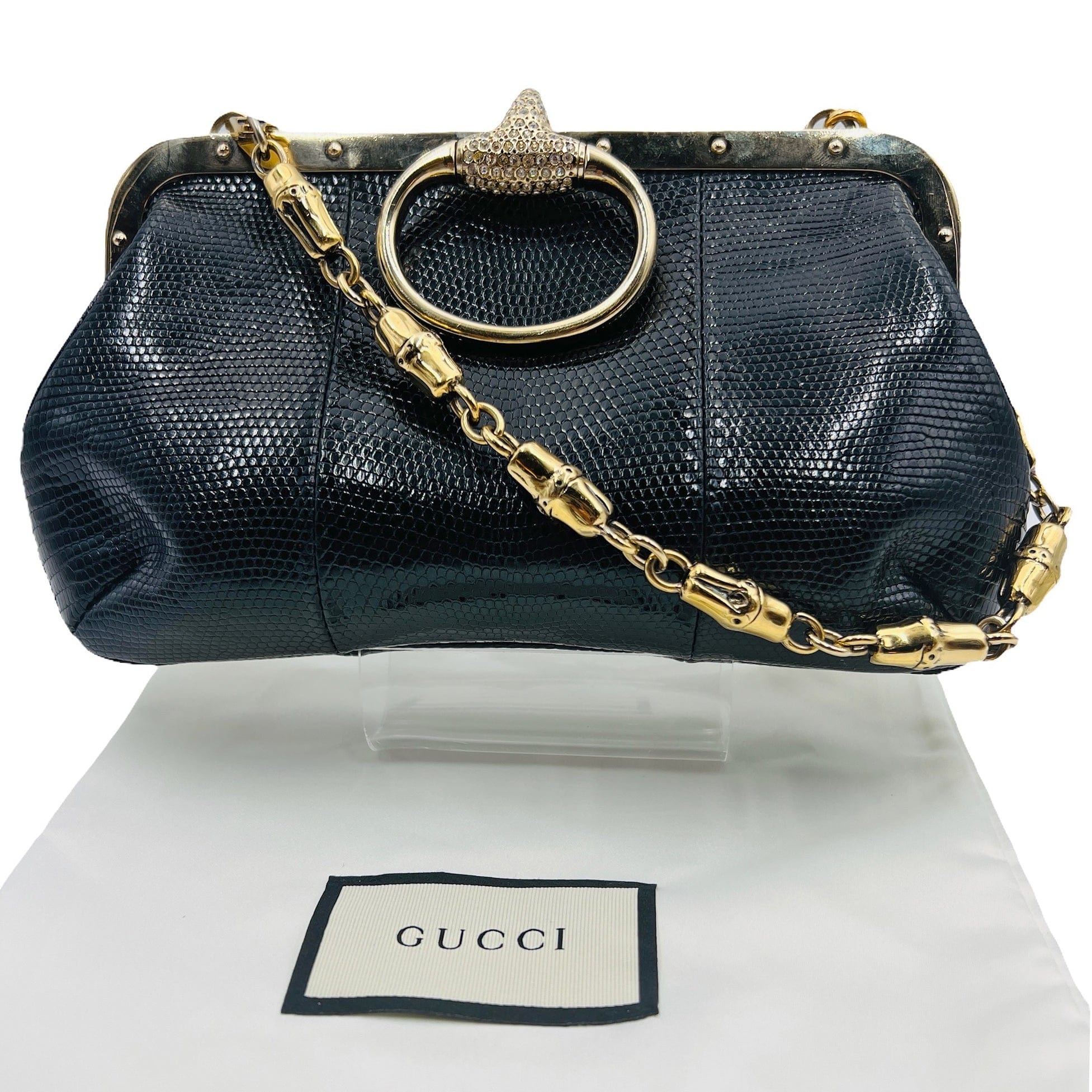 GUCCI Collectible Vintage Tom Ford Designed Lizard Leather Bag - Wag N' Purr Shop
