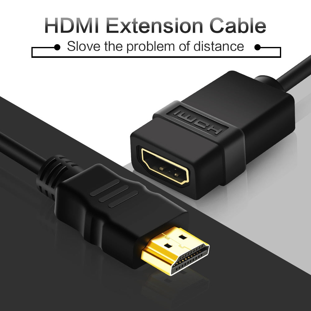 3FT HDMI Male to Female Connector Adapter Port
