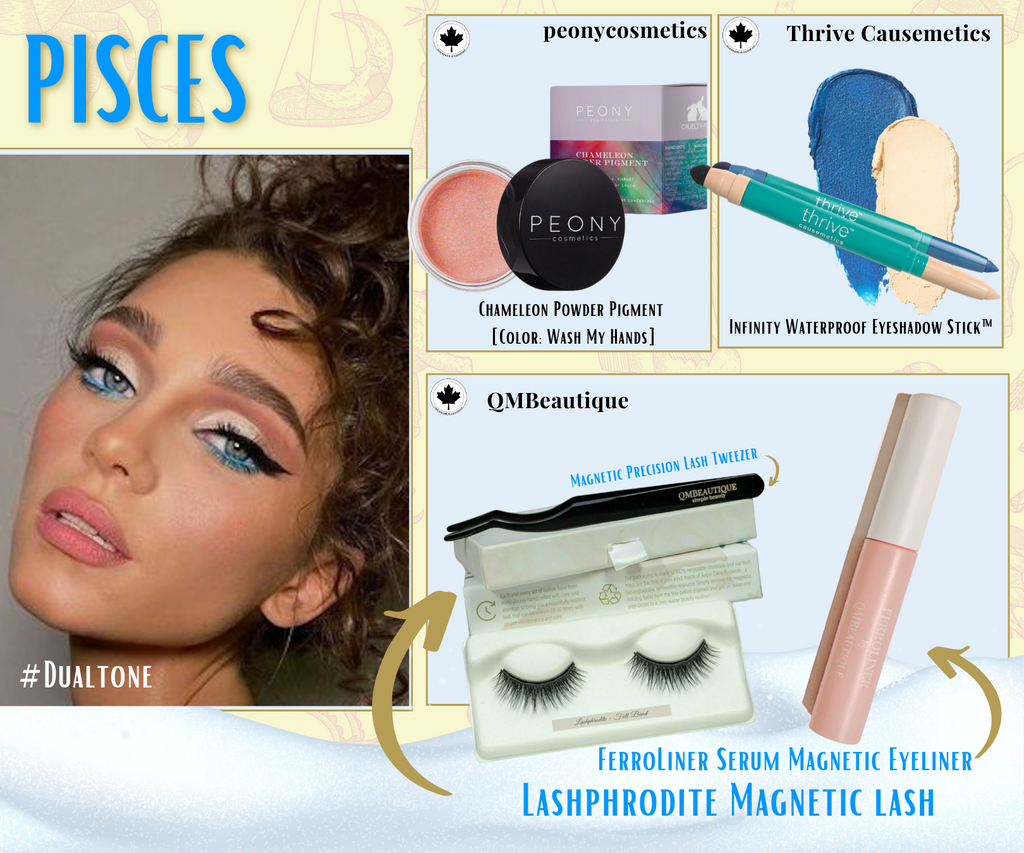 Lash style and Makeup Look for Pisces