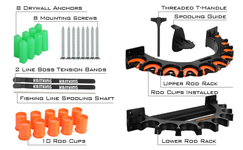 KastKing V10LS Spooling Station and Rod Rack